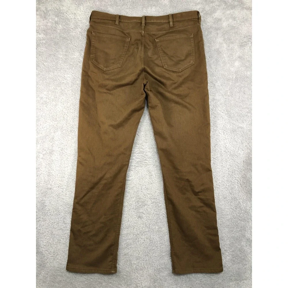 Banana Republic 5 Pocket Pants Mens 39x33 (Tag 38x34) Brown Traveler Slim Fit